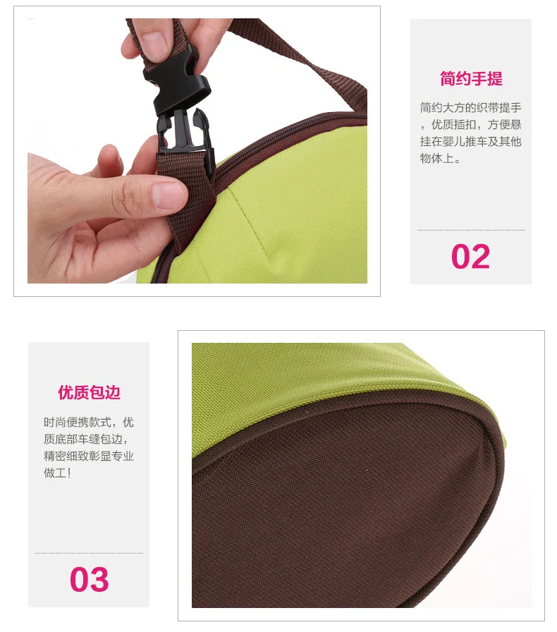 Mega Thermotasche, Eisbeutel, Mutterschaftstasche, Babyflaschen-Wärmer, Isolierbeutel, Thermotasche für Babyflaschen – Detail 17