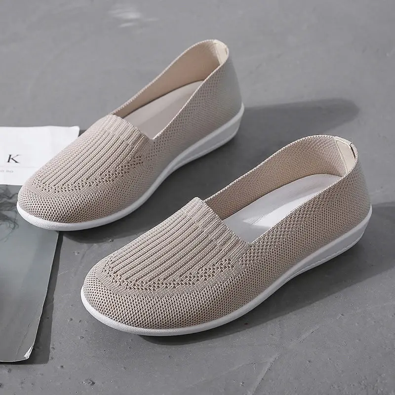 Tenis Feminino Moccasins Sneakers Flat Shoes Women Slip on Sneakers Women Casual Breathable Mesh Big Size 2021 Fashion Zapatos