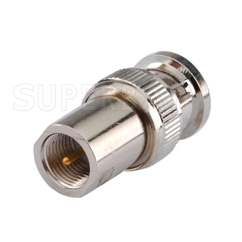 Superbat adaptador bnc macho para fme plugue reto conector coaxial de rf 5 peças