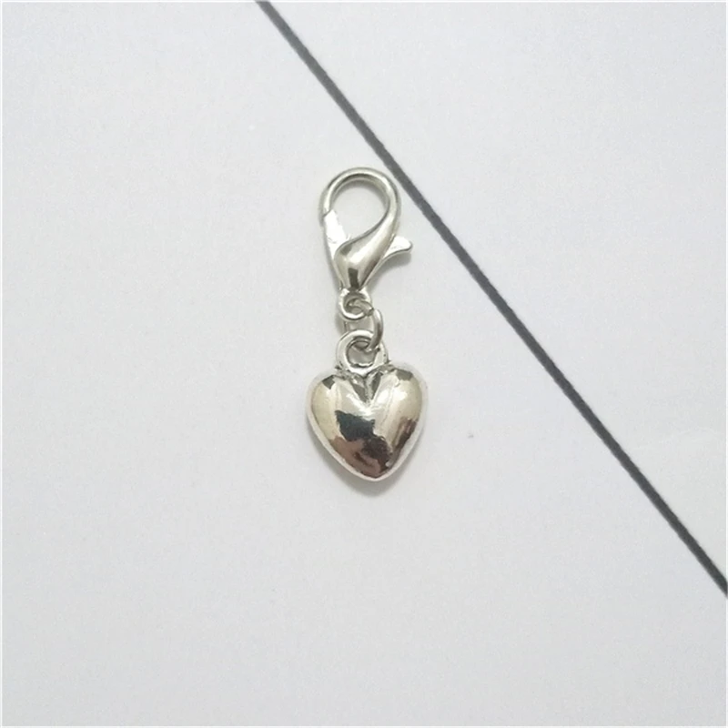 3 Pcs Small Heart Zipper Pull, Heart Pull, Diy Gift, Small Heart Charm, Love Heart Zipper Charm, Jewelry Findings