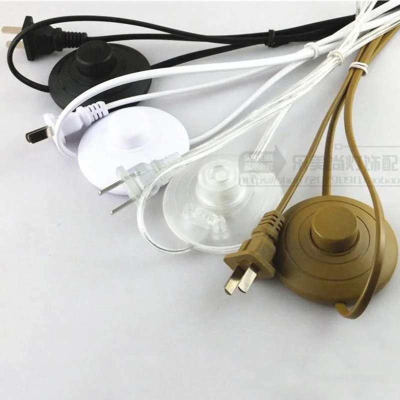 

2 шт., штепсельная вилка стандарта США, провод лампы, шнур питания 1,8 м, удлиненный штекерный кабель для настольного освещения, торшер, провод электроэнергии