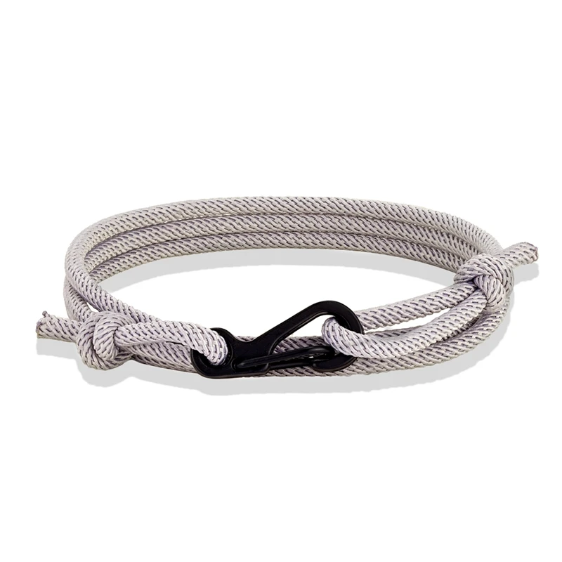 Aloha Bracelet Mousqueton Montagne Escalade Réglable Acier Argent - Idée Cadeau Homme Femme