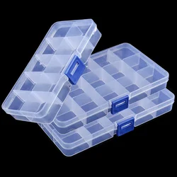 Storage Box Hard Plastic Adjustable Compartment Slot Plastic Case Crystals Stone Craft Organizer