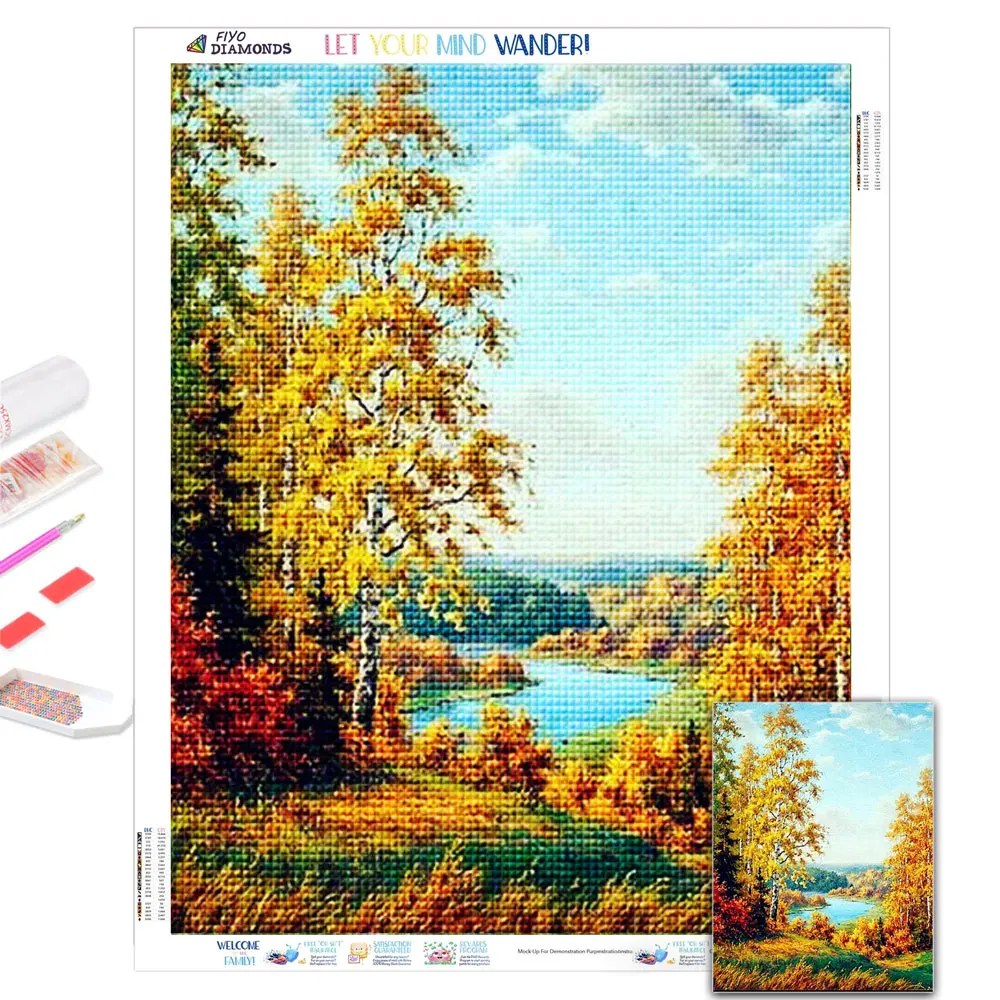 5D Diy Diamond Painting Cross Stitch Kits Diamond Mosaic Embroidery Landscape Animals 3D Painting Full Round&Square Drill Gifts