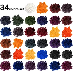 34 kolory/zestaw świeca Dye Chips świeca DIY wosk pigmentowy barwnik nietoksyczny naturalny świeca sojowa wosk kolorowanie rękodzieła barwnik pigmenty