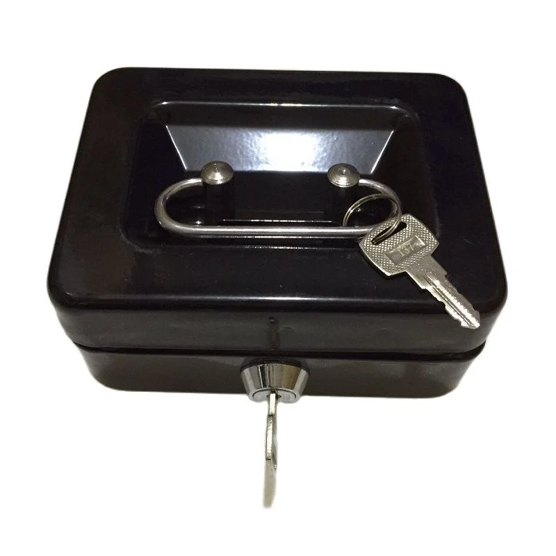 12.5cm*9.5cm*6cm Mini Small Steel Safe Key Open Box Store Content Boxes paper piggy bank card document safes