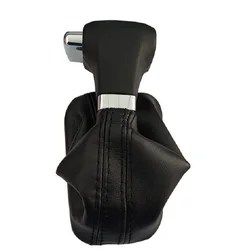 Automatic Car Shift Gear Knob Gaitor Leather Cover Shifter Lever Gear Stick Knob For Skoda VW Tiguan Touran Bora Passat