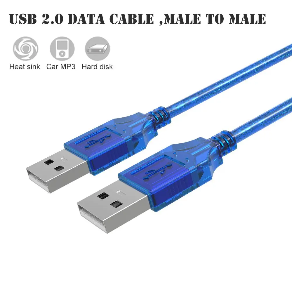 1.5/3/5m USB 2.0 Cable Type A Male to Male Data Cord HighSpeed Extension Line For Radiator Hard Drive Disk Speaker Webcam Camera