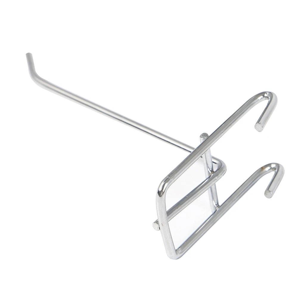 25cm Wire Shelf Metal Hook Thicken L Hanger Strip Snack Food Holder Hook Store Shop Supermarket Grid Hook Furniture Accessories