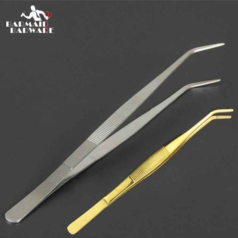 14/16/18/20/25/30cm Kitchen Cooking Medical Tweezer Tong With Comfortable Ridged Handle,for Medical,Kitchen Bar Accessory