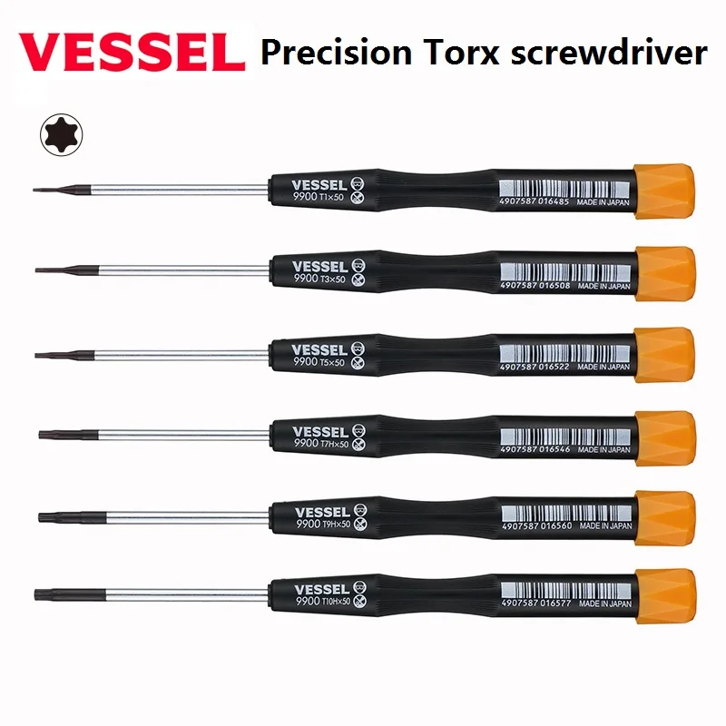 Original Japan Vessel Torx Screwdriver No.9900 Micro Screwdriver for Repairing Iphone Laptop Camera Glasses Precision Screws T8