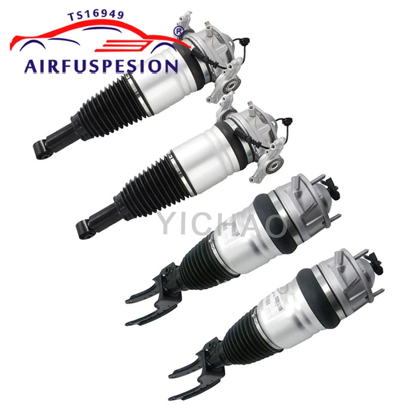 4pcs Front + Rear Air Suspension Shock for VW Touareg Audi Q7 Porsche Cayenne 7P6616039N 7P6616040N 95835802005 2011-2016