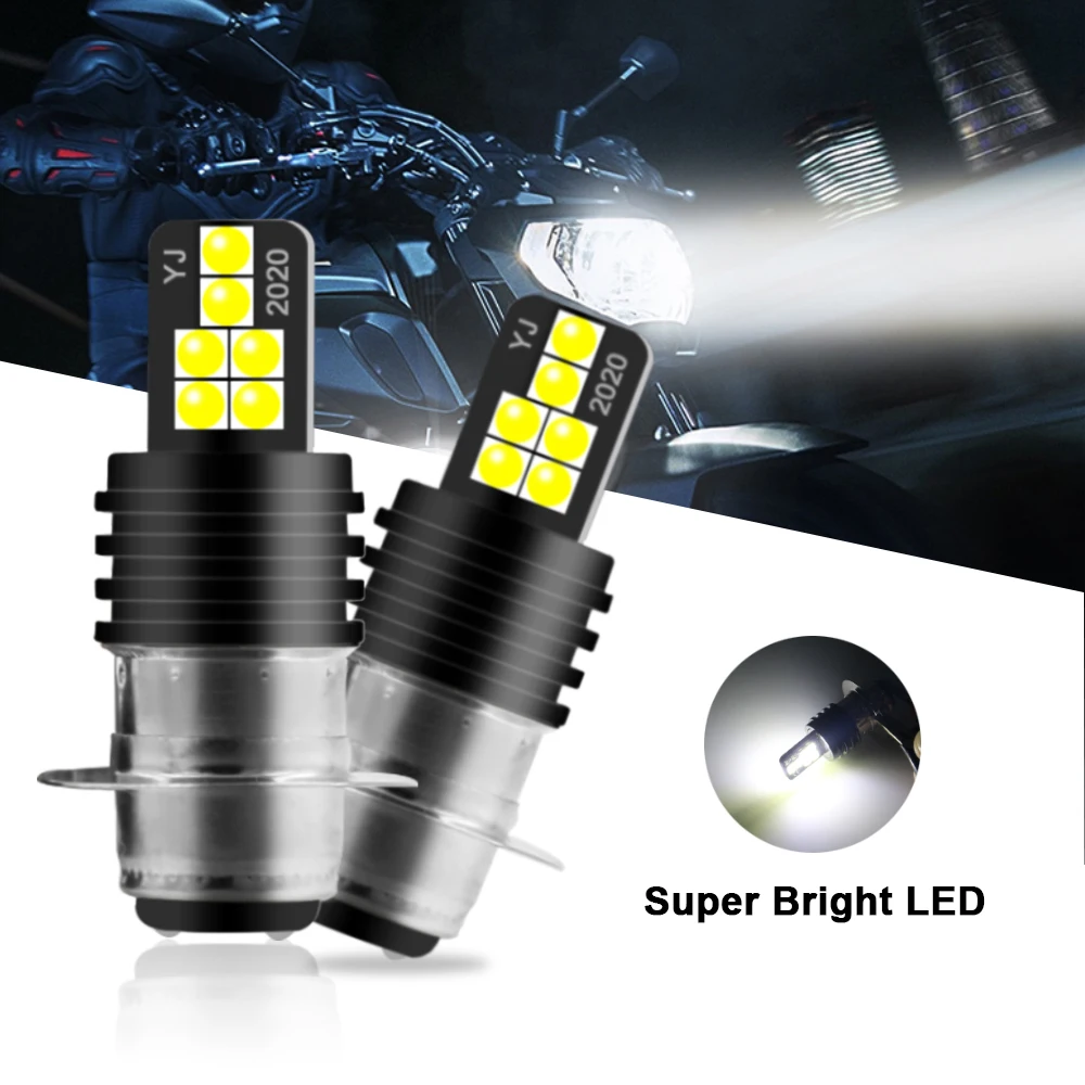 

YSY 10pcs 3030 12smd 10000Lm H6 LED Moto P15D LED Moto Motorcycle Headlight Bulbs Lens white Hi Lo Lamp Motorbike Headlight Lamp