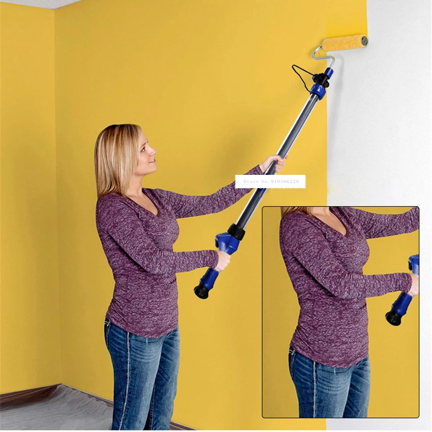 T0103135 Telescopic Latex Paint Roller Brush Machine Scalable Storage Suction Straw Type Lengthening Wall Paint Roller Tool