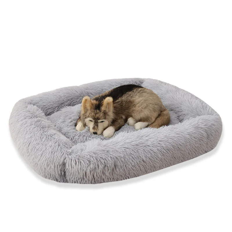 Cama de cachorro de pelúcia quente quadrado casa almofada pet gato esteira do animal estimação cama para cães pequenos grandes hond camas para perro legowisko dla psa