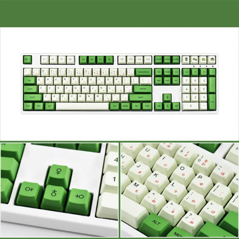 Teclado mecánico de 104 teclas, sublimación de tinte, Material PBT, tema Matcha/UI, gran oferta