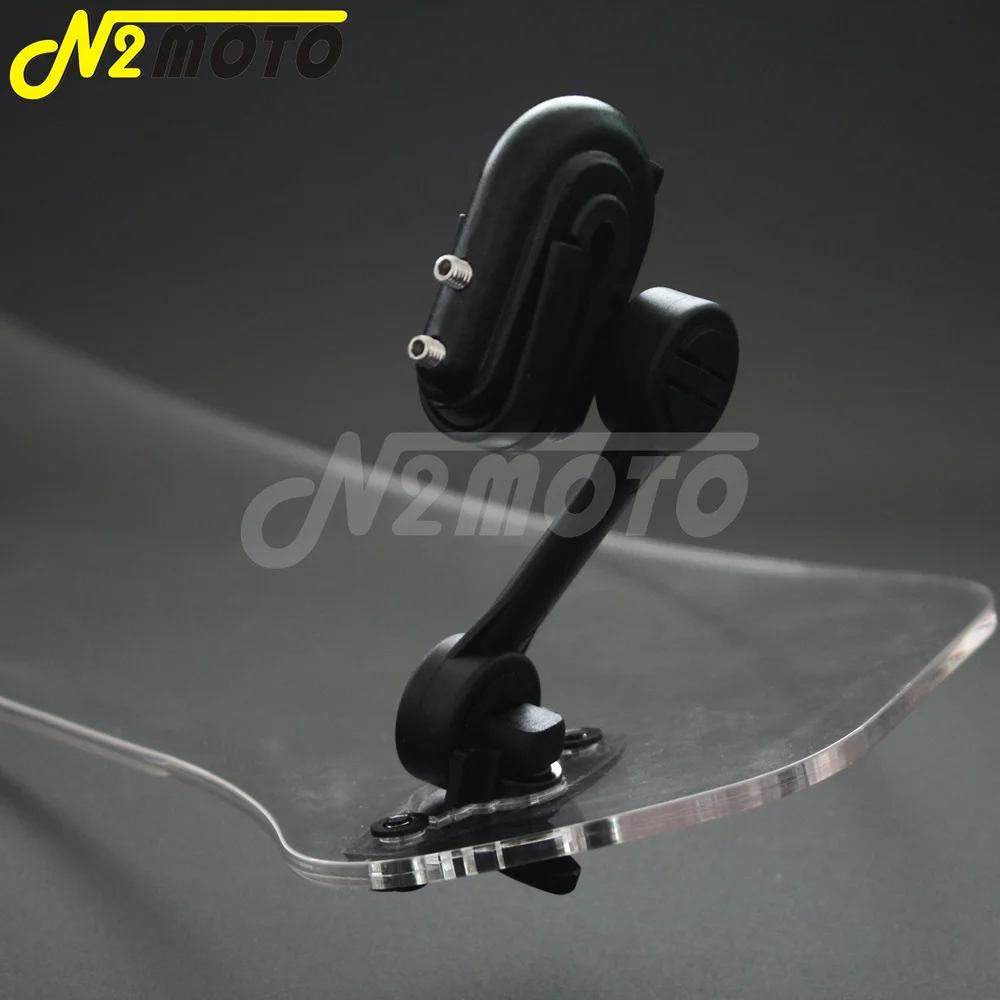 Clear Motorcycle Adjustable Air Flow Deflector Add On Windshield Extension Tour Wind Screen Spoiler for Aprilia Honda KAWASAKI