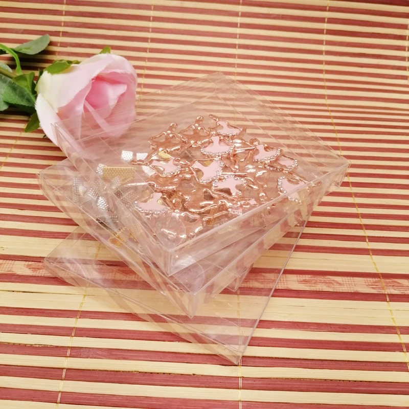 50pcs ABB Clear Plastic Box Storage Jewelry Packaging Box for Jewelry Wedding Ring Box Plastic Transparent Box Packaging Display