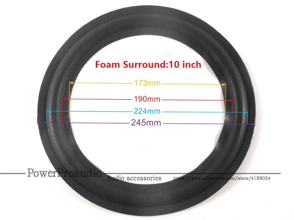 

20 pcs /Lot 10 Pairs 10 inch brand new speaker surround -Repair foam