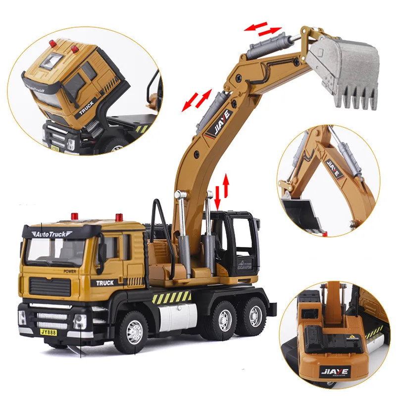 High simulation 1:50 alloy engineering excavator model,dump truck excavator toy,rotary excavator,free shipping