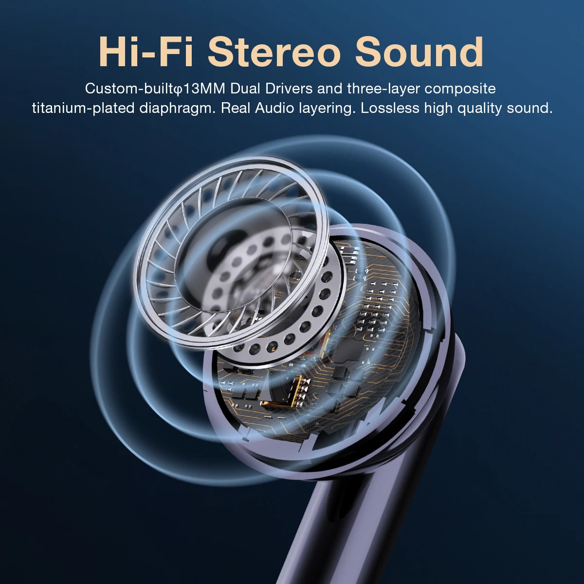 ZQB-miniauriculares Bluetooth A2, audífonos intrauditivos con Control táctil, sonido estéreo Hifi, con estuche de carga, color negro