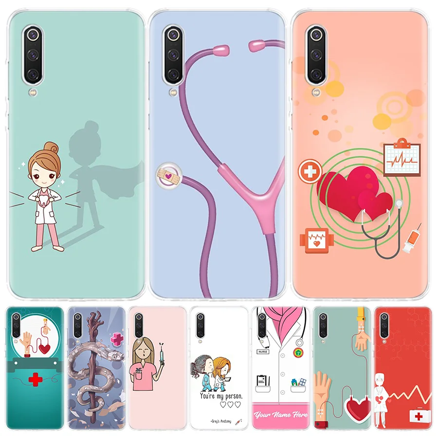 Nurse Medical Medicine cartoon Soft Phone Case for Xiaomi Redmi Note 13 12S 12 11S 11 11T 11E 10S 10 Pro Plus 9S 9 8T 8 7 Cover 