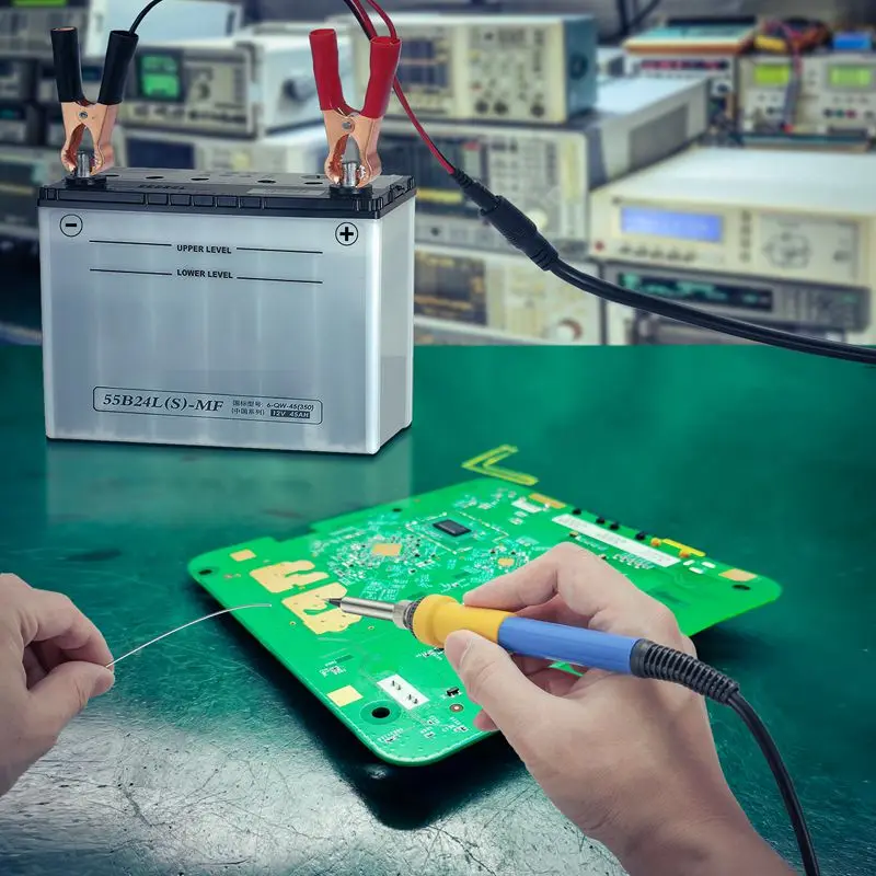 DC 12V แบบพกพาแรงดันไฟฟ้าต่ำเหล็ก Soldering เหล็กแบตเตอรี่60W เชื่อมซ่อมเครื่องมือ