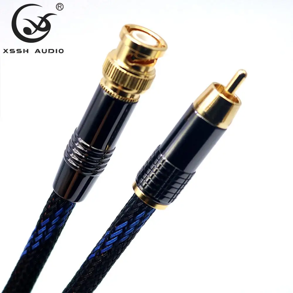 BNC RCA Audio Cords XSSH 8.5mm Diameter Shield 2 Core 2.5mm Copper Plated Silver 40μin Thick Winaxal Interconnect Signal Cable