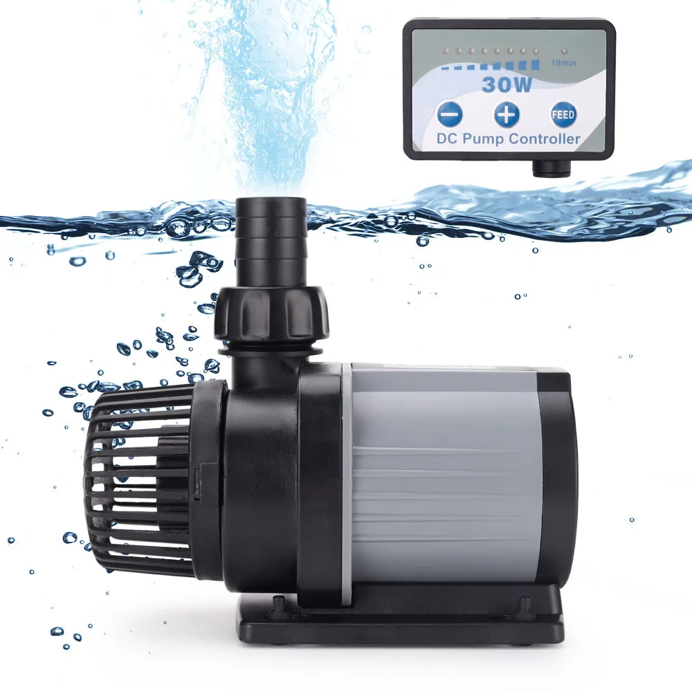 

DCS 2000-12000l/h DC Submersible Pump Frequency Conversion Fish Tank Water Pump Flow Adjustable Mute Energy-Saving Water Pump