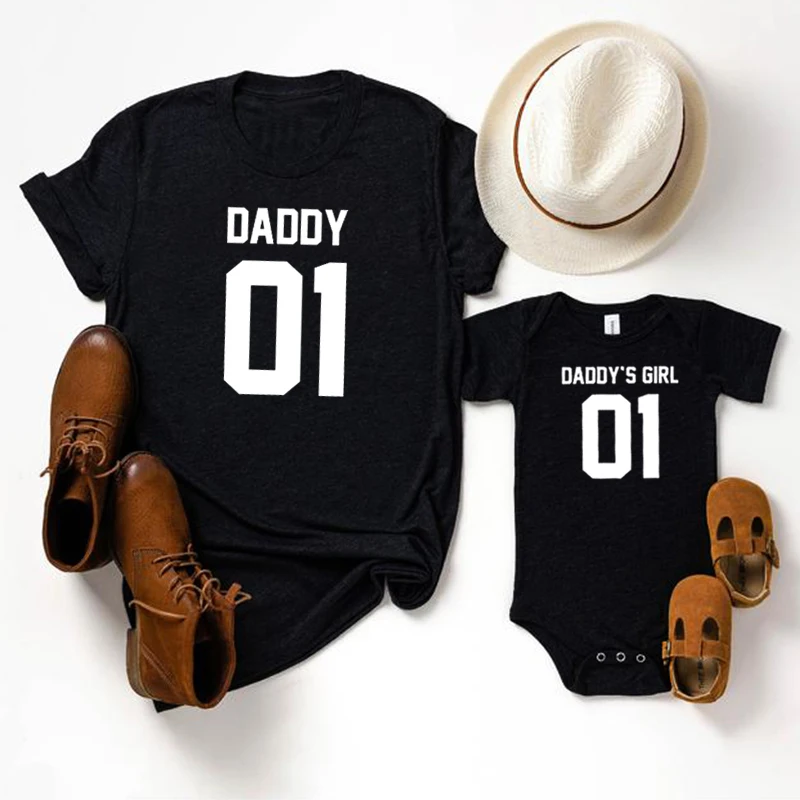 

Daddy and Me Outfits 2021 Family Matching Outfits Daddy and Daughter Shirts Letter Fashion Kids Clothes Mommy and Me