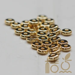 DIY Supply-Solid Brass Finding Rondelle Spacer - 4x1.4mm (1735C)
