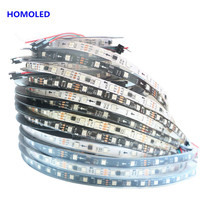 0.5-5M 30/60 LEDs/M 2811 Pixels Programmable Individual Addressable LED Strip light WS2811 5050 RGB 12V Black LED Tape lamp