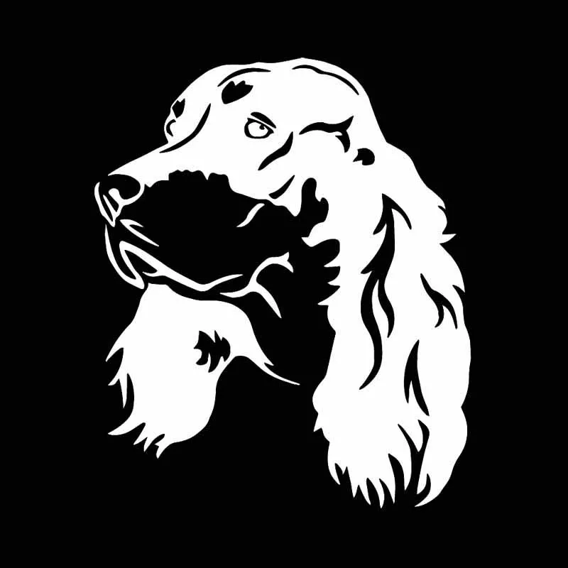 YJZT 13.7X16.4CM Intereting Animal Gordon Setter Dog Car Sticker Vinyl Decal Window Black/Silver C24-1348