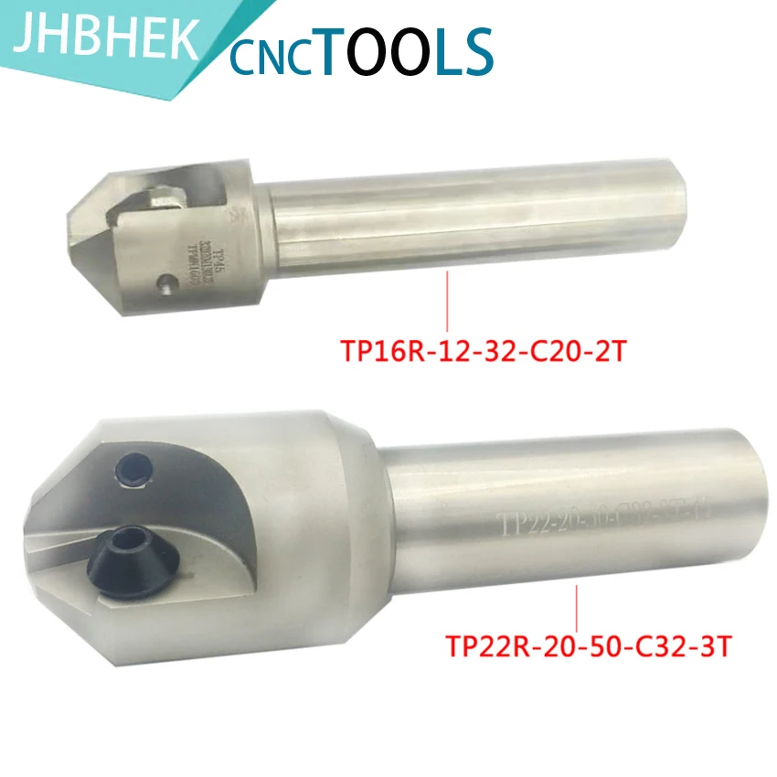 TP16R-12-32-C20-2T TP22R-20-50-C32-3T 45 gradi cnc integrado esterno smusso fresa multi-funzione smussatura coltello
