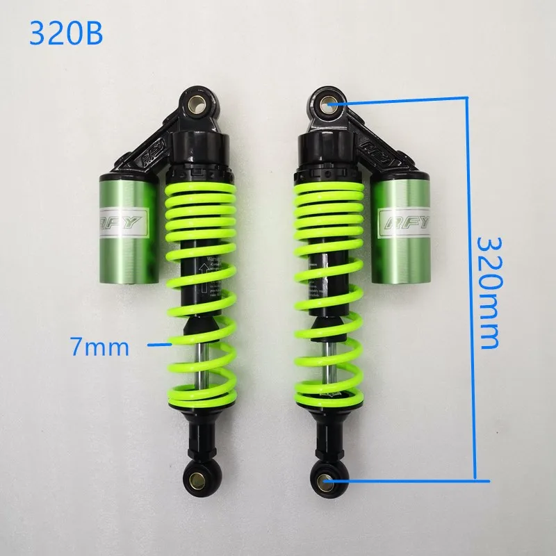 7mm spring Universal 320mm /330mm/340mm/350mm/360mm Motorcycle Shock Absorber for HONDA YAMAHA SUZUKI KAWASAKI green black