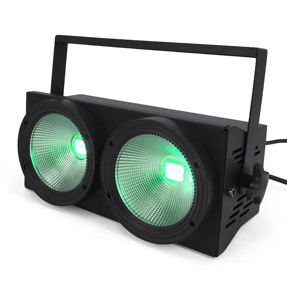 2x100W Led COB Par Lights 200W Led RGBWA UV 6IN1 Warm Audience Blinder Lights Led Strobe Wash Disco Dj Light Wedding Party Bar