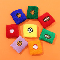 1 Pcs 6x6.5cm Children Sports Wristbands Kid Running Outdoor Wrist Sweatband Basketball Football Fitness Wrist Support Protect