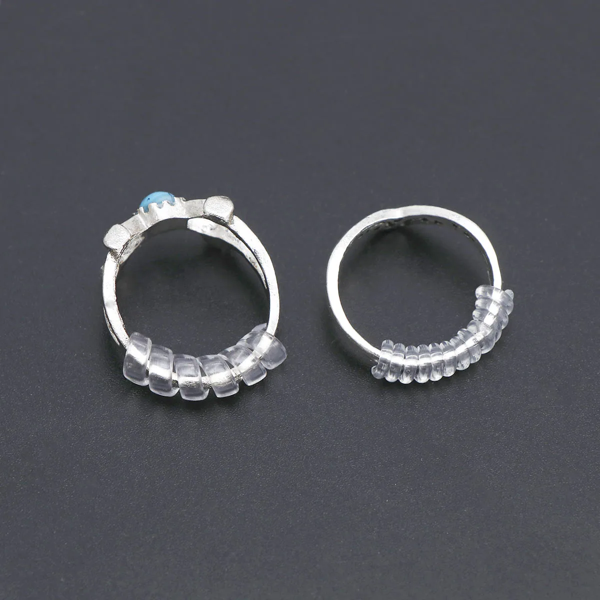 3Size 10cm Clear Ring Spiral Based Ring Size Adjuster Guard Tightener Reducer Resizing Tools Jewelry Accessories