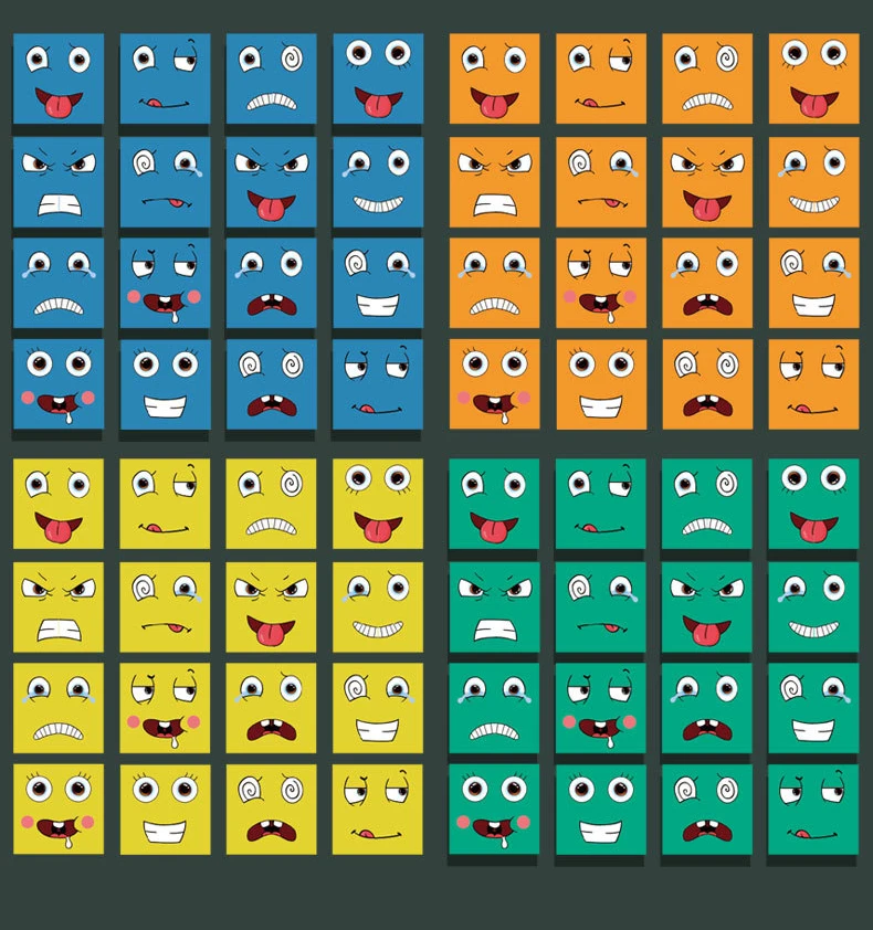 Wooden Face Changing Cube Toys Building Blocks for Cartoon Puzzle Montessori Jigsaw Educational Board Game Family Toys
