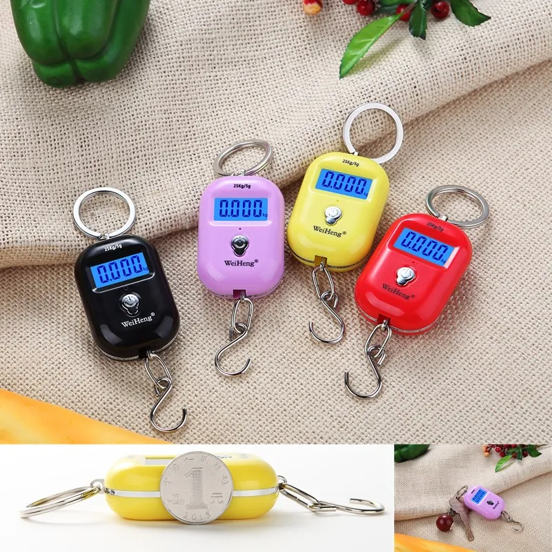 Imagem -05 - Mini Escalas de Mala de Viagem Balança de Gancho Digital Pendurado Pesando Peso Ferramenta Peso Eletrônico Steelyard 40 de Desconto 25kg 5g