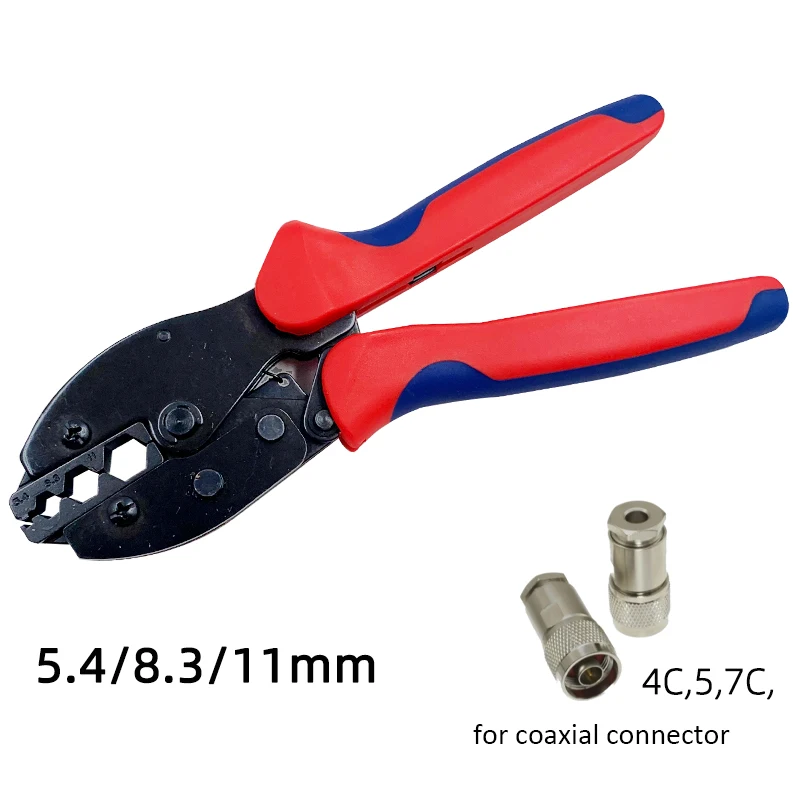 

5.4/8/11mm Coaxial crimping plier for 4C 5 7C RG11 coax cable ratchet crimper electrical hand tools LY-457