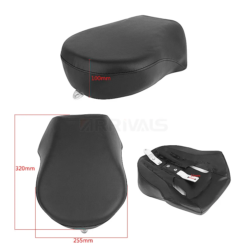 Leather Motorcycle Black Rear Passenger Seat Covers For Harley Sportster XL 883 1200 XL1200 iron 883 parts 2004-2016