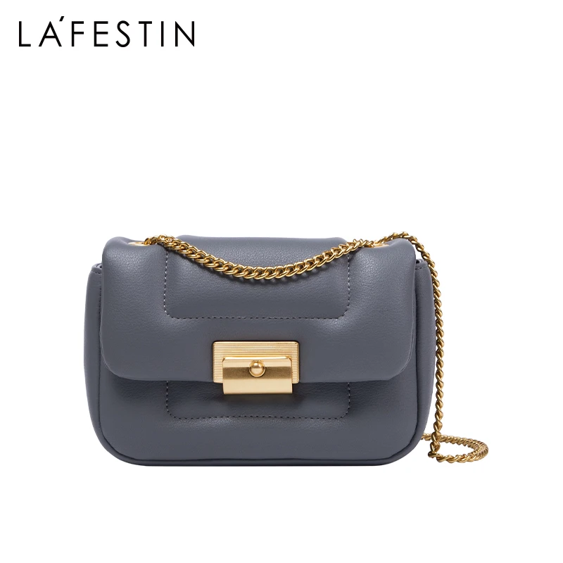 LA FESTIN Luxury Women Fashion Crossbody Chain Handbag New Niche Design One-shoulder Underarm Trend Cloud Small Square Bag