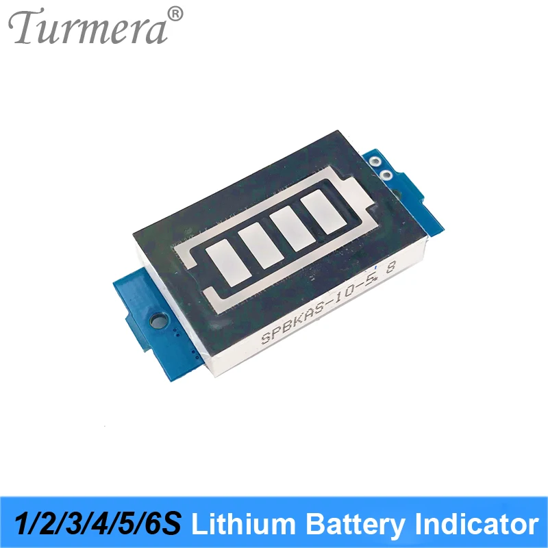 Turmera wskaźnik poziomu baterii wyświetlacz LED 1S 4.2V 2S 8.4V 3S 10.8V 4S 14.4V 5S 18V 6S 25V 12V 24V 36V 48V do wiertarek śrubokrętowych