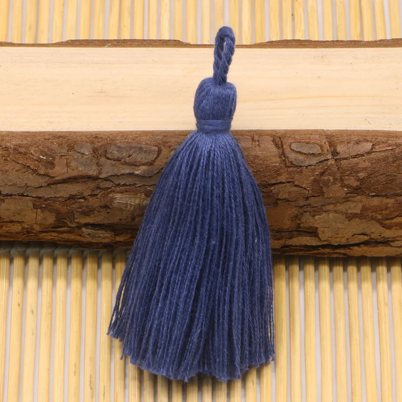 10Pcs 8cm Mini Pure Cotton Tassel Trim Pendant DIY Crafts Materials Clothes Jewelry Earrings Curtain Ornaments Hang Fringe Trim