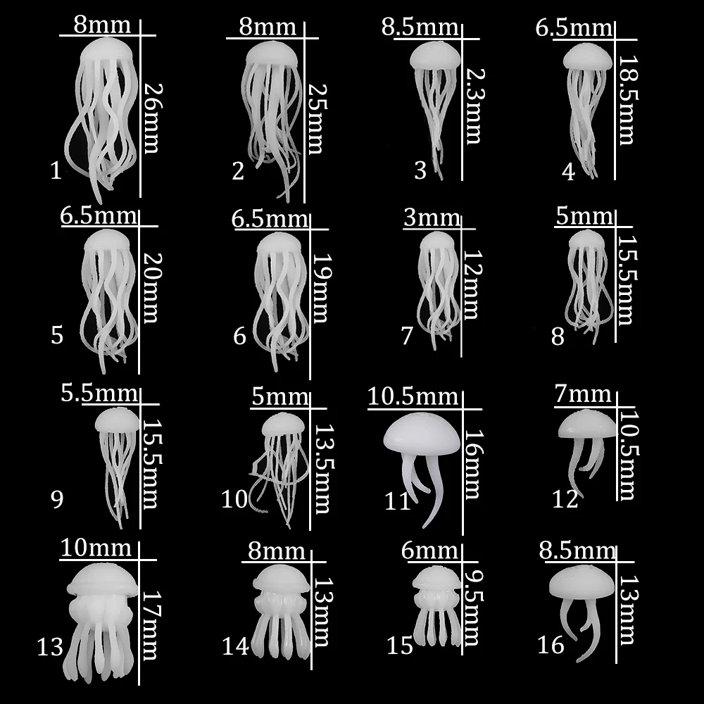 Mini Jellyfish Crystal Epoxy Ocean Modeling Filler DIY Crafts Filling Supplies UV Accessories Decoration Materials Jewelry image 3