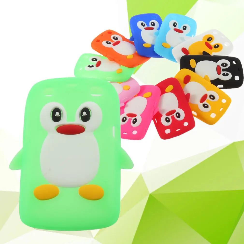 3D Penguin Shape Silicone  mobile phone case cover for Blackberry 9360 /9350 /9370/Curve PT163 Exquisitely Designed Durable