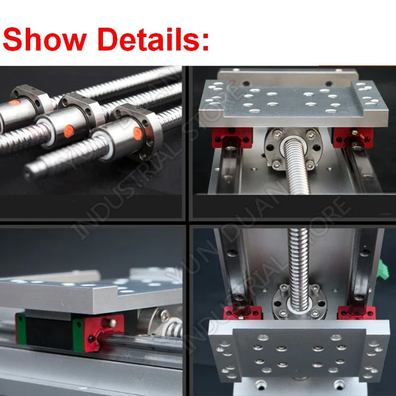 Imagem -06 - Xyz Eixo Cruz Elétrica Deslizante Tabela Slide Linear Stage Sfu1605 Ballsscrew Plataforma Guia Hg15 Perfuração Cnc Curso 20 500 mm