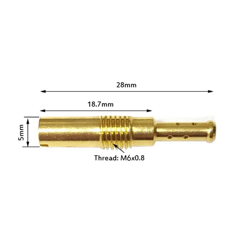 Motorcycle Carburetter 6mm Pilot Jet Slow Jet 28mm in length with a 5mm Round Head for Keihin Carburetor Moped ATV Part