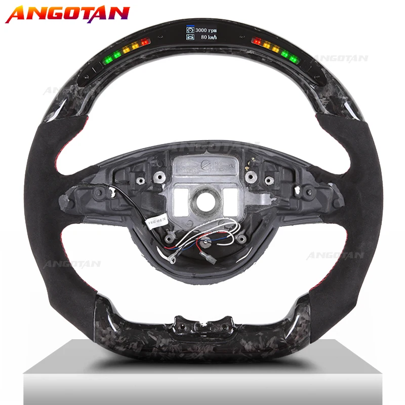 

Carbon Fiber Forged Steering Wheel with LED Digital Display Italy Alcantara leather For Benz AMG